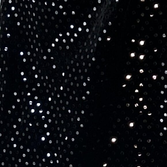 DO+BE SZ M Black Stretch Bodycon Halter Cutout Sequin Velvet Dress sexy club Y2K - Picture 9 of 9